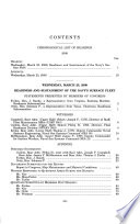 Readiness and sustainment of the Navy's surface fleet : hearing before the Readiness Subcommittee of the Committee on Armed Services, House of Representatives, One Hundred Eleventh Congress, first session, hearing held March 25, 2009.