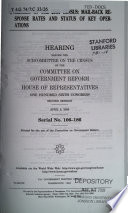 Oversight of the 2000 census : mail-back response rates and status of key operations : hearing before the Subcommittee on the Census of the Committee on Government Reform, House of Representatives, One Hundred Sixth Congress, second session, April 5, 2000.