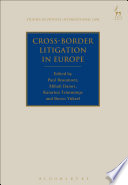 Cross-border litigation in Europe /