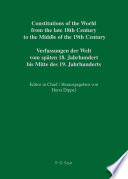 Verfassungsdokumente Österreichs, Ungarns und Liechtensteins 1791-1849 /