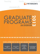 Peterson's graduate and professional programs : an overview, 2013.