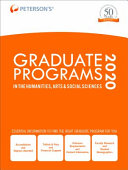 Peterson's graduate programs in the humanities, arts & social sciences 2020.