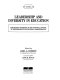 Leadership and diversity in education : the second yearbook of the National Council of Professors of Educational Administration /