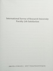 International survey of research university faculty : job satisfaction /