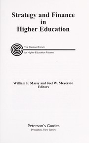 Strategy and finance in higher education /