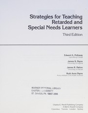 Strategies for teaching retarded and special needs learners /