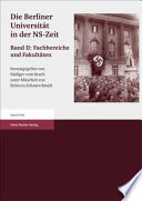Die Berliner Universität in der NS-Zeit /