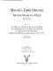 Les organa à deux voix pour la messe (de l'Assomption au Commun des saints) du manuscrit de Florence, Biblioteca Medicea-Laurenziana, Pluteus 29.1 /