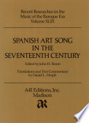 Spanish art song in the seventeeth century /