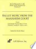 Ballet music from the Mannheim court.