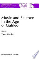 Music and science in the age of Galileo /