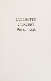 Marlboro music : collected concert programs : the first fifty years /