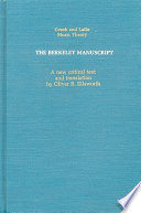 The Berkeley manuscript : University of California Music Library, ms. 744 (olim Phillipps 4450) /