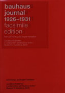 Bauhaus journal 1926-1931 : facsimile edition /