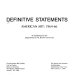 Definitive statements : American art, 1964-66 : an exhibition /