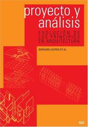 Proyecto y análisis : evolución de los principios en arquitectura /