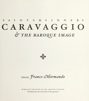 Saints & sinners : Caravaggio & the Baroque image /