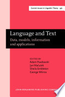 Language and text : data, models, information and applications /