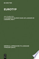 Actance et valence dans les langues de l'Europe /