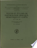 Textes et études de papyrologie grecque, démotique et copte : P.L. Bat. 23 /