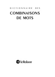 Dictionnaire des combinaisons de mots.