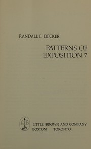 Patterns of exposition /