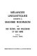 Mélanges linguistiques offerts à Maxime Rodinson par ses élèves, ses collègues et ses amis /