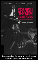 Spanish theatre 1920-1995 : strategies in protest and imagination.