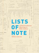 Lists of note : an eclectic collection deserving of a wider audience /