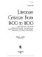 Literature criticism from 1400 to 1800.