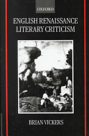 English Renaissance literary criticism /