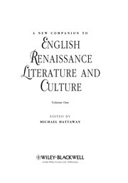 A new companion to English Renaissance literature and culture /