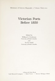 Victorian poets before 1850 /
