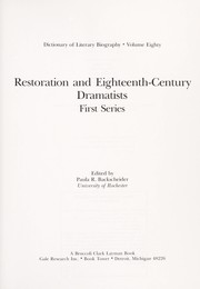 Restoration and eighteenth-century dramatists : first series /