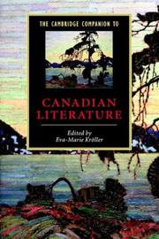 The Cambridge companion to Canadian literature