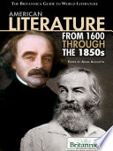 American literature from 1600 through the 1850s /