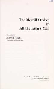 The Merrill studies in All the king's men.