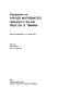 Symposium on Applied Mathematics dedicated to the late Prof. Dr. R. Timman, Delft, the Netherlands, 11-13 January 1978 /