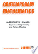 Algebraists' homage : papers in ring theory and related topics.