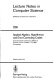 Applied algebra, algorithmics and error-correcting codes : 2nd International Conference, AAECC-2, Toulouse, France, October 1-5, 1984 : proceedings /