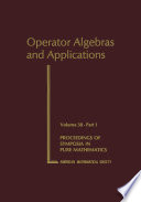 Operator algebras and applications /