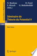 Séminaire de théorie du potentiel, Paris, numbers 9 /