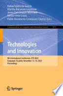 Technologies and innovation : 9th international conference, CITI 2023, Guayaquil, Ecuador, November 13-16, 2023, proceedings /
