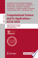 Computational science and its applications -- ICCSA 2020 : 20th International Conference, Cagliari, Italy, July 1-4, 2020, Proceedings.