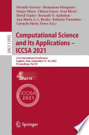 Computational science and its applications -- ICCSA 2021 : 21st International Conference, Cagliari, Italy, September 13-16, 2021, Proceedings.