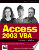 Access 2003 VBA programmer's reference /