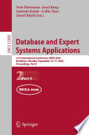 Database and expert systems applications : 31st International Conference, DEXA 2020, Bratislava, Czech Republic, September 14-17, 2020, Proceedings.