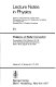 Problems of stellar convection : proceedings of the Colloquium Nr. 38 of the International Astronomical Union held in Nice, August 16-20, 1976 /