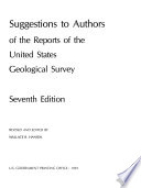 Suggestions to authors of the reports of the United States Geological Survey.