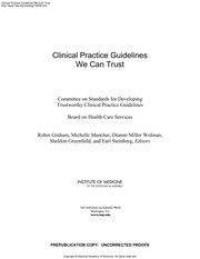 Clinical practice guidelines we can trust /